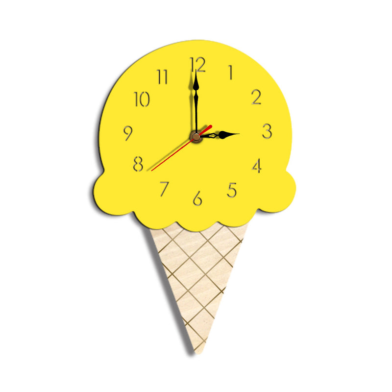 Home Cartoon Creative Wall Clock Living Room Acrylic Ice Cream Children's Clock