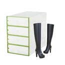 Foldable Clear Plastic Shoe Boxes Storage Organizer Stackable Tidy Baskets
