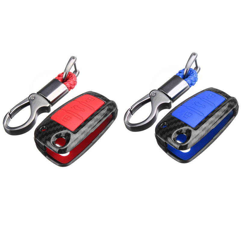 Plastic+Silicone Car Key Case Protector Cover Remote Control Fob for Audi Q3 A1 S3 Q7 A5 TT TTS