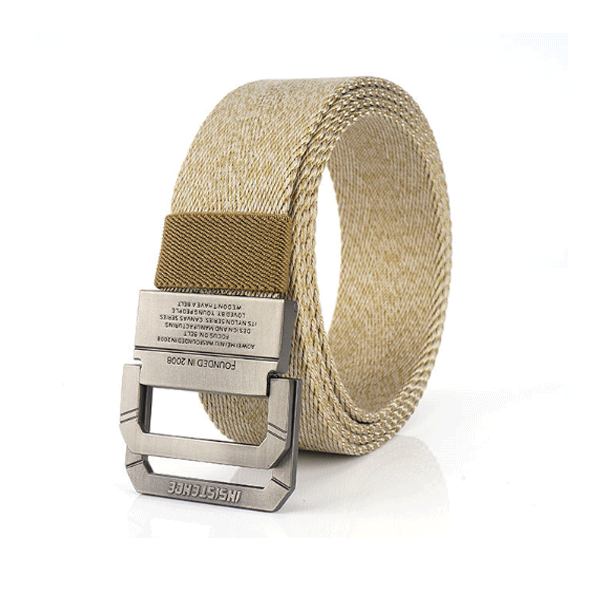 AWMN 125cm Double Ring Tactical Belt Leisure Camping Hunting Nylon Waist Belt