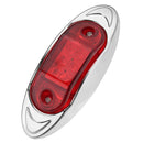 LED Chrome Side Marker Indicator Lights Lamps 24V 10cm for Truck Trailer Lorry