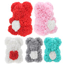 DIY Artificial Rose Flower Bear 25cm Beautiful For Wedding Birthday Gift Decorations