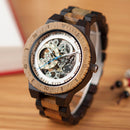 BOBO BIRD K-GR05 Retro Design Automatic Mechanical Watch Wooden Men Wrist Watch