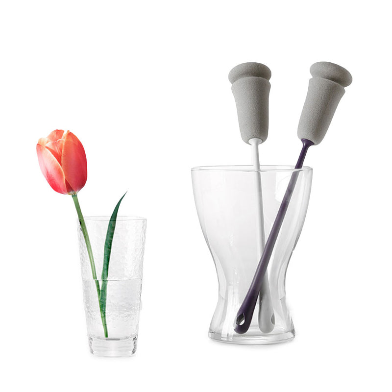 Long Handle Replaceable Kitchen Cleaning Tool Soft Cleaning Sponge Cup Brush