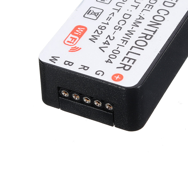 Smart WiFi 5Pin RGBW LED Strip Controller+32Keys Remote Control Work With Amazon Alexa Google Assistant 5-24V