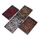 Embossed notebook retro PU notepad manual diary business notebook