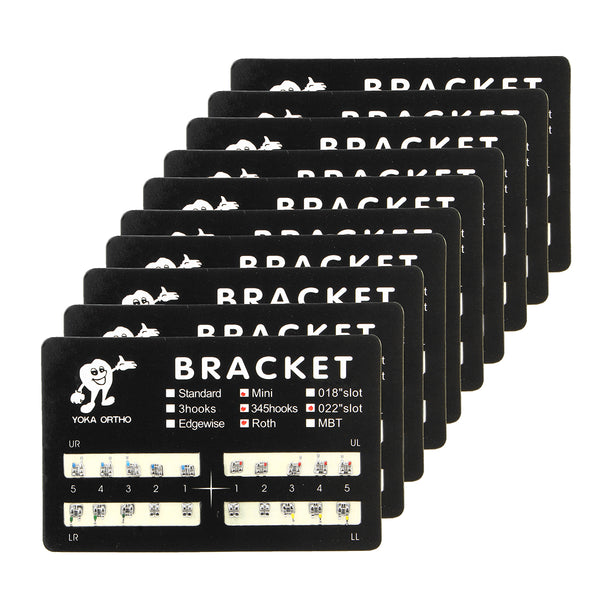 10Pcs Mini Dental Orthodontics Brackets Braces Roth.022 Hooks 3-4-5 Dental Tools