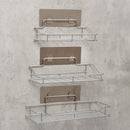 Stainless Steel Bathroom Wall Shelf Suction Cup Holder Corner Storage Rack Organizer