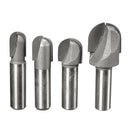 1/2 Inch Shank Ball Round Nose Router Bit 1/2-1 Inch Head Diameter Woodworking Cutter