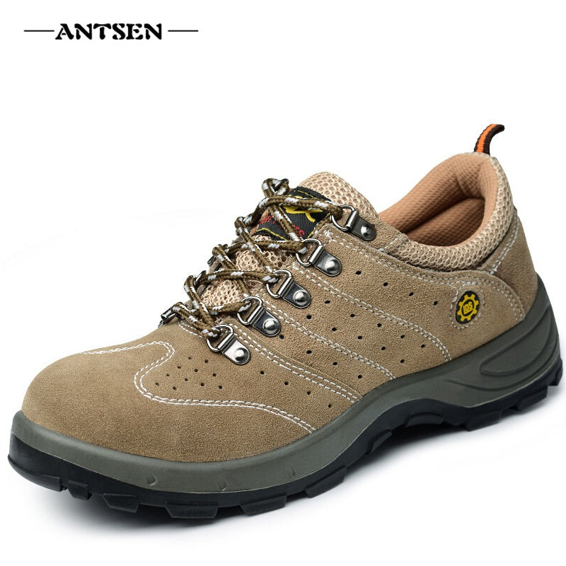 ANTSEN Men's Steel Toe Sneakers Safety Shoes Work Shoes Hiking Camping Anti-Smashing Durable Shoes Xiaomi