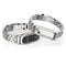 Mijobs Classic Three-bead Wristband Replacement Metal Watch Band for Xiaomi mi band 2 Smart Watch