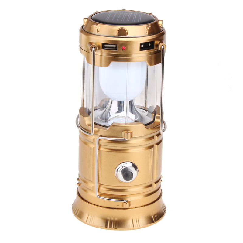 4 In 1 Camping Tent Solar Lantern USB Rechargeable LED Flashlight Torch Hand Lamp