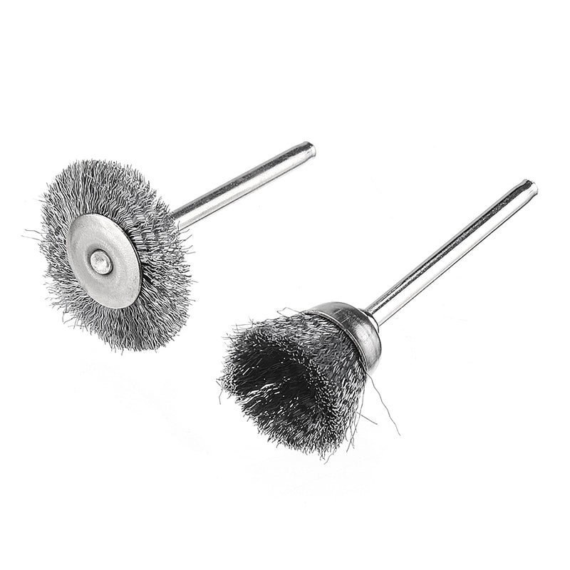 20pcs Stainless Steel Wire Brush Set Cleaner Polishing Brushes Cup Wheel For Dremel Rotary Tool
