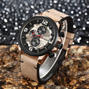 CURREN 8288 Chronograph Calendar Quartz Wrist Watch Leather Strap Waterproof Men Watch