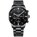 CRRJU 2222 Chronograph Men Wrist Watch Full Steel Business Style Quartz Watches