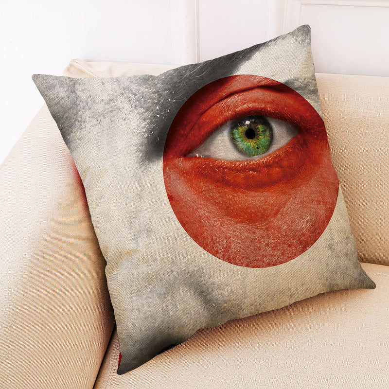 Honana BX The 2018 World Cup Cotton Linen Cushion Pillow Case Eye National Flag Pillow Cover