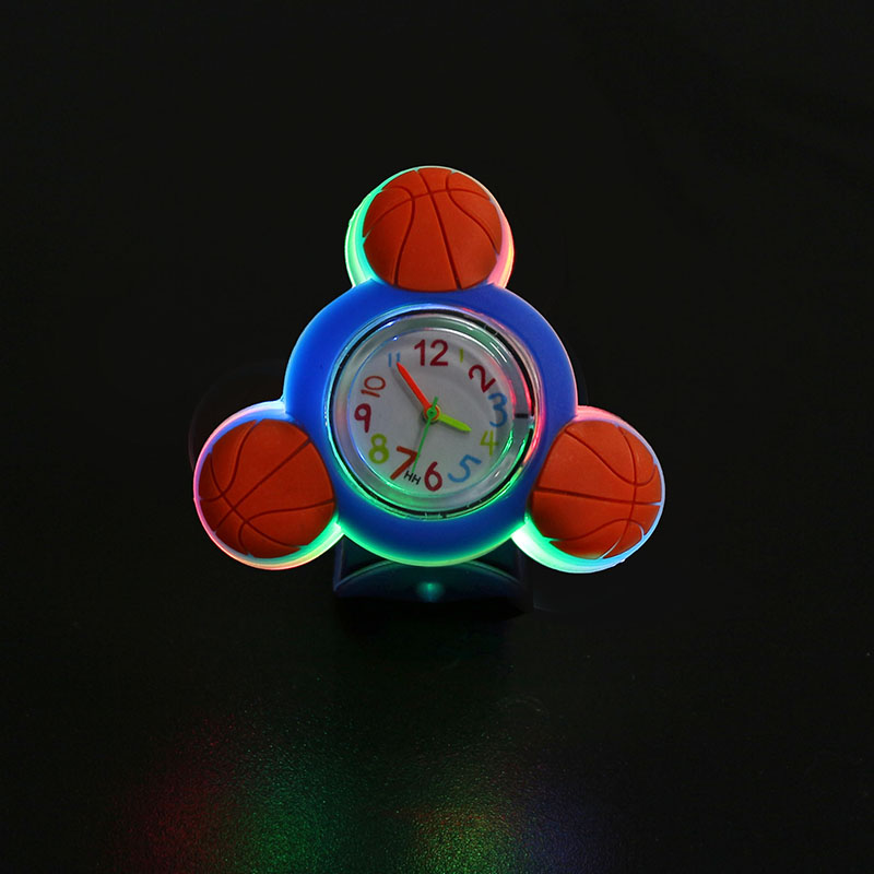LED 3D Rotating Cartoon Children Watch Frog Yellow Duck Designed Gift Boys Girls Wrist Watch