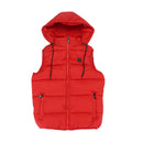 Unisex USB Heating Electric Heated Vest Winter Warm Hooded Jacket Coat Clothing Red