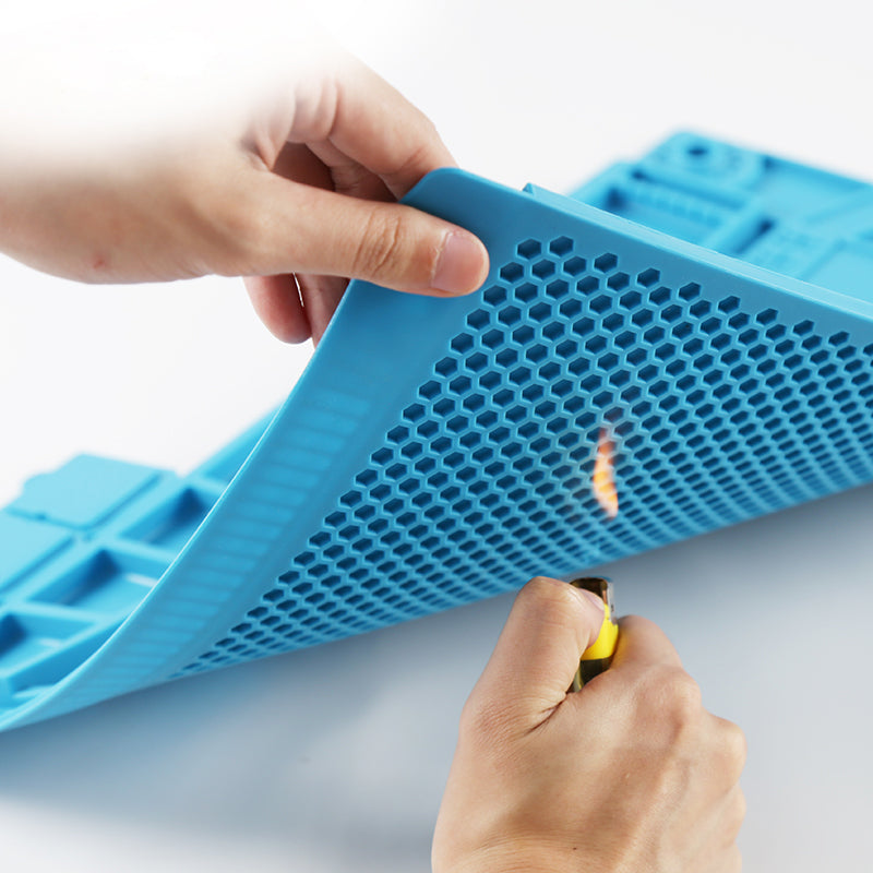 BEST S-160C High Temperature Heat Insulation Silica Gel Working Pad BGA Soldering Repair Station Magnetic Adsorption