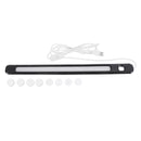 34cm DC5V 6W USB 24LED Rigid Strip Bar Light Magnet Stick-on Desk Table Reading Cabinet Lamp