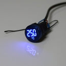 10pcs 22mm AC 50-380V Thermometer Indicator Blue Light LED Digital Display Temperature Measuring Induction Ranging -20-199