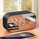 LED Mirror Digital Alarm Clock Portable Wireless bluetooth Speakers MP3 FM Radio Large Time Temperature Display Home Decor Clock