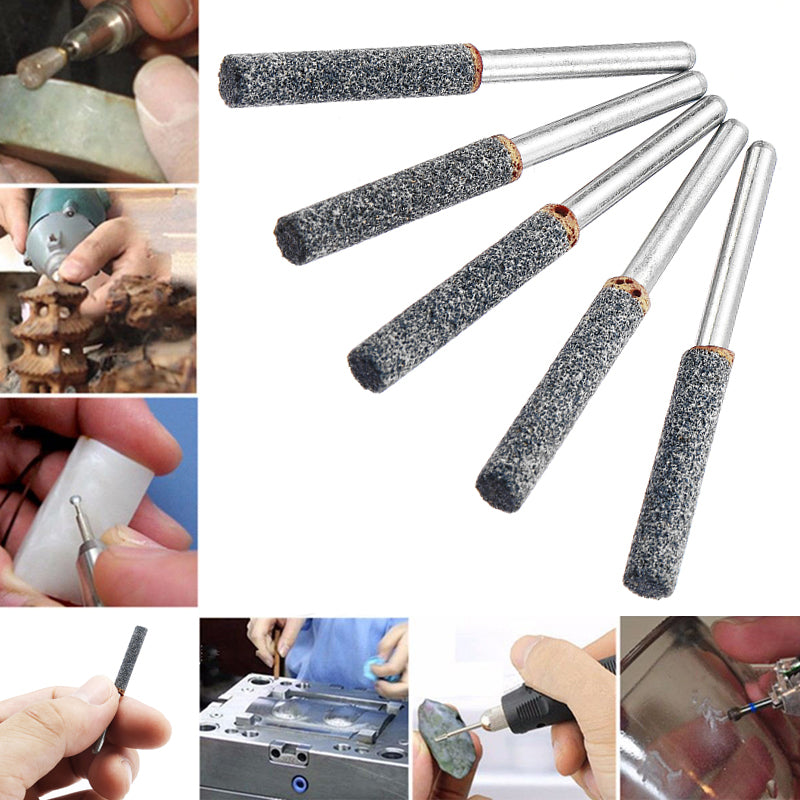 5pcs 3/16 Inch Grinding Head Stone Diamond Chainsaw Sharpener Burr Stone Set