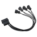 20cm 4Pin IDE to 4-Port 3Pin Power Supply Plug for PC Fan Cooling Fan Conversion Line Connector