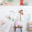 Miico SK7185 Elephant And Rabbit Painting Stickers Children's Room And Kindergarten Decorative Wall Sticker