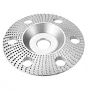 Drillpro 100mm Tungsten Carbide See Through Wood Shaping Disc Bevel Carving Disc with Hole 16mm Bore Sanding Grinder Wheel for 100 115 Angle Grinder