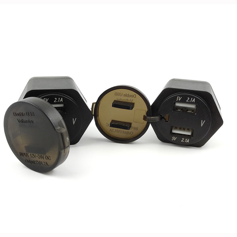 4.2A Dual USB Motorcycle Charging Digital Display Voltmeter Charger Vehicle For BMW