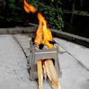 IPRee Outdoor Portable Wood Cooking Stove Backpacking Camp Burning Burner Multi-Fuels Furnace