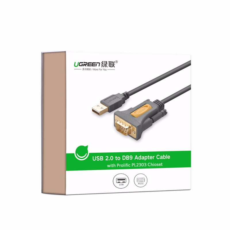 Ugreen USB to RS232 Converter RS232 Adapter Male to Male USB2.0 to DB9 Adapter Cable for Modem Printer