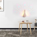 Peacock Shape Projection Lamp Remote Control LED Night Wall Light Night Light
