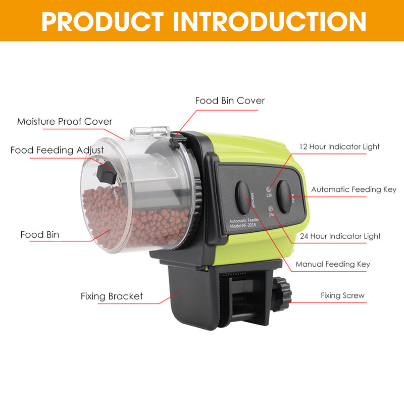 Automatic Fish Food Feeder Dispenser Adjustable Aquarium Tank Timer Auto Feeding