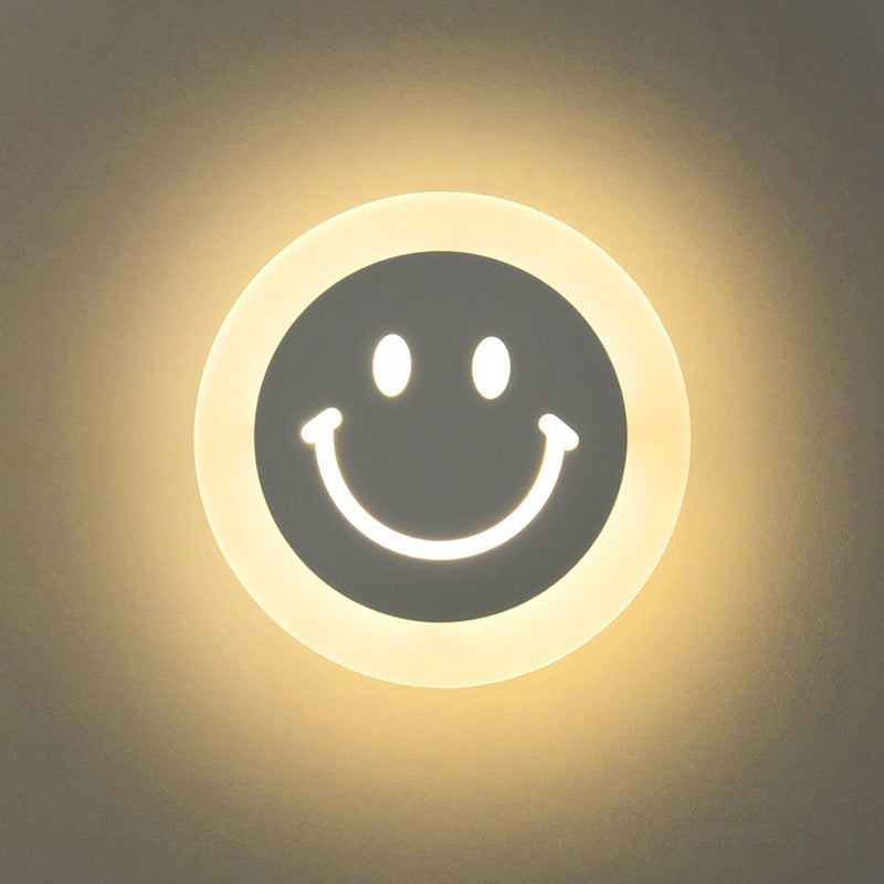 10W LED Round Smile Aisle Living Room Wall Light Indoor Bedside Lamp