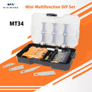 MINI MT34 34 in 1 Multifunction DIY Repair Tools Set Wrench Screwdriver Drilling Glue Blades Hand Tools for Phone PC Tablet