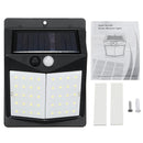 Solar 40 LED Wall Light PIR Motion Waterproof Outdoor Wide Angle Security Lamp
