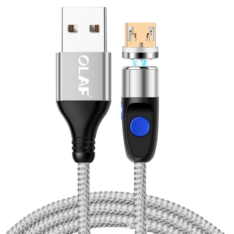 OLAF 3A Micro LED Magnetic Fast Charging Data Cable For Oneplus 7 HUAWEI P30 XIAOMI MI9 S10 S10+