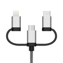Bakeey 3 in 1 MFI Ligthning+Type-C+Micro USB Fast Charging Nylon Data Cable for iPhone X S9 Mi6