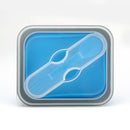 KCASA KC-FY02 Collapsible Silicone Lunch Box BPA Free Foldable Bento Food Container With Tableware