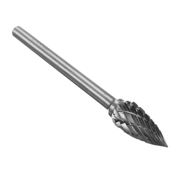 10pcs 3mm Shank Double Lines Tungsten Steel Carbide Burr Set 6mm Head Rotary Drill Bit