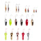 ZANLURE 20 Pcs Fishing Lure 1.5-4cm Artificial Bait Portable Camping Fishing Bait Hooks With Storage Bag