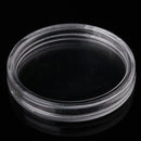 Coin Collection Box 100PCS 30MM Round Coin Case Transparent Storage Box Plastic Organizer Container