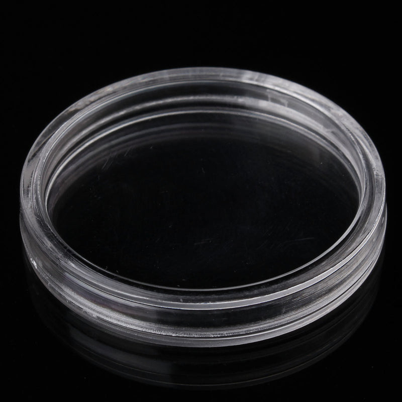 Coin Collection Box 100PCS 30MM Round Coin Case Transparent Storage Box Plastic Organizer Container