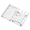 Ultra-thin Silver Aluminum Alloy CNC Case Portable Box Support GPIO Ribbon Cable For Raspberry Pi 3
