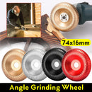 74mm Wood Angle Grinding Wheel 16mm Bore Sanding Carving Rotary Tool Abrasive Disc