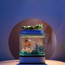 Geometry Mini Lazy Fish Tank USB Charging Self-cleaning Aquarium with 7 Colors LED Light from Xiaomi Youpin