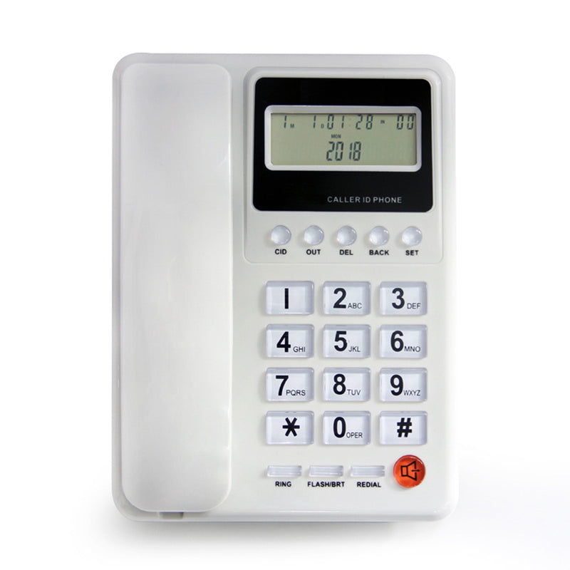 Wired Corded Telephone Desktop Phone Office Landline Fixed Telephone DTMF/FSK for Home Office Hotels