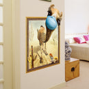 Miico Creative 3D Desert Camel Frame PVC Removable Home Room Decorative Wall Door Decor Sticker